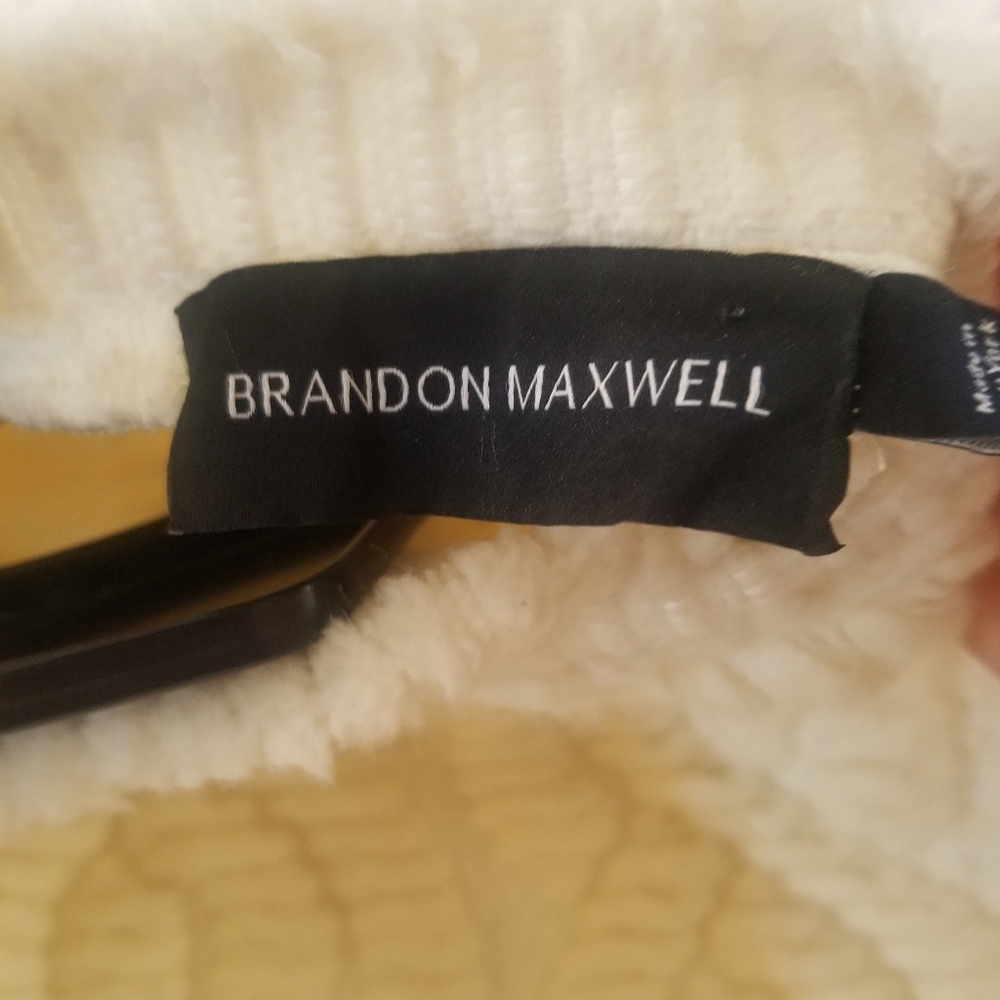 BRANDON MAXWELL SARABETH CABLE JACQUARD CREWNECK SWEATER size M - Picture 3 of 10
